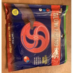 Glow Flying Disc‎ 4 Glow Sticks Play Glowing Glows Play Toy